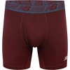 New Balance Men’s Performance Boxer Briefs with Fly, Breathable Stretch Underwear, Moisture Wicking, Soft Waistband (3 Pack)(Burgandy/Team Red/Thunder)
