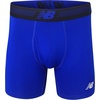 New Balance Men’s Performance Boxer Briefs with Fly, Breathable Stretch Underwear, Moisture Wicking, Soft Waistband (3 Pack)(Pigment/Team Royal/Bolt Flare)