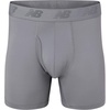 New Balance Men’s Performance Boxer Briefs with Fly, Breathable Stretch Underwear, Moisture Wicking, Soft Waistband (3 Pack)(Pink Zing/Pigment/Steel)
