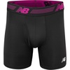 New Balance Men’s Performance Boxer Briefs with Fly, Breathable Stretch Underwear, Moisture Wicking, Soft Waistband (3 Pack)(Pink Zing/Pigment/Steel)