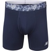 New Balance Men’s Performance Boxer Briefs with Fly, Breathable Stretch Underwear, Moisture Wicking, Soft Waistband (3 Pack)(Print/Steel/Pigment)