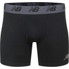New Balance Mens Premium Performance 6″ Boxer Brief Underwear (Pack of 2)(Black/Polaris)