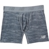 New Balance Mens Premium Performance 6″ Boxer Brief Underwear (Pack of 2)(Black/Steel Woodgrain)