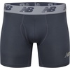 New Balance Mens Premium Performance 6″ Boxer Brief Underwear (Pack of 2)(Space Dye Red/Thunder)