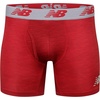 New Balance Mens Premium Performance 6″ Boxer Brief Underwear (Pack of 2)(Space Dye Red/Thunder)