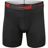 New Balance Men’s Ultra Soft Performance 6″ Boxer Briefs with No Fly (3 Pack)(Black/Woodgrain/Black)