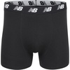 New Balance Men’s Velocity Cotton Breathable Lightweight No Fly Boxer Briefs Underwear (3 Pack)(Black/Black/Black)