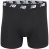 New Balance Men’s Velocity Cotton Breathable Lightweight No Fly Boxer Briefs Underwear (3 Pack)(Black/Blue/Dark Heather)