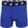 New Balance Men’s Velocity Cotton Breathable Lightweight No Fly Boxer Briefs Underwear (3 Pack)(Black/Blue/Dark Heather)