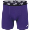 New Balance Men’s Velocity Cotton Breathable Lightweight No Fly Boxer Briefs Underwear (3 Pack)(Prism Purple/Lead/Black)