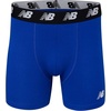 New Balance Men’s Velocity Cotton Breathable Lightweight No Fly Boxer Briefs Underwear (3 Pack)(Team Royal/Dark Heather/Team Royal/Dark Heather)