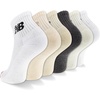 New Balance Unisex Adult Everyday Crew & Ankle Socks – 6 Pairs – Cushioned Durable Reinforcement(Ankle – White Assorted)