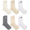 New Balance Unisex Adult Everyday Crew & Ankle Socks – 6 Pairs – Cushioned Durable Reinforcement(Crew – White Assorted)