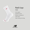 New Balance Unisex Adult Organic Cotton Crew & Mid-crew Socks – 3 Pairs – Arch Support(Black Patch Logo)
