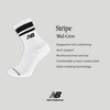 New Balance Unisex Adult Organic Cotton Crew & Mid-crew Socks – 3 Pairs – Arch Support(Cream Stripe)