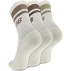 New Balance Unisex Adult Organic Cotton Crew & Mid-crew Socks – 3 Pairs – Arch Support(Cream Stripe)