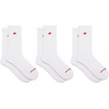 New Balance Unisex Adult Organic Cotton Crew & Mid-crew Socks – 3 Pairs – Arch Support(White Patch Logo)