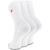 New Balance Unisex Adult Organic Cotton Crew & Mid-crew Socks – 3 Pairs – Arch Support(White Patch Logo)