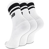 New Balance Unisex Adult Organic Cotton Crew & Mid-crew Socks – 3 Pairs – Arch Support(White Stripe)