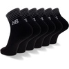 New Balance Unisex Adult Performance Cushioned Ankle Socks – 6 Pairs – Moisture Wicking(Black)
