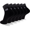 New Balance Unisex Adult Performance Cushioned Ankle Socks – 6 Pairs – Moisture Wicking(Black)