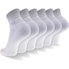 New Balance Unisex Adult Performance Cushioned Ankle Socks – 6 Pairs – Moisture Wicking(White)