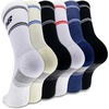 New Balance Unisex Adult Performance Cushioned Crew Socks – 6 & 12 Pairs – Moisture Wicking(Assorted (6 Pairs))