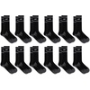 New Balance Unisex Adult Performance Cushioned Crew Socks – 6 & 12 Pairs – Moisture Wicking(Black (12 Pairs))
