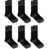 New Balance Unisex Adult Performance Cushioned Crew Socks – 6 & 12 Pairs – Moisture Wicking(Black (6 Pairs))