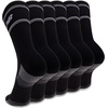 New Balance Unisex Adult Performance Cushioned Crew Socks – 6 & 12 Pairs – Moisture Wicking(Black (6 Pairs))