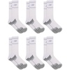 New Balance Unisex Adult Performance Cushioned Crew Socks – 6 & 12 Pairs – Moisture Wicking(White (6 Pairs))