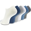 New Balance Unisex Adult Performance Cushioned No Show Socks – 6 & 12 Pairs – Moisture Wicking(Blue Assorted (6 Pairs))