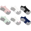 New Balance Unisex Adult Performance Cushioned No Show Socks – 6 & 12 Pairs – Moisture Wicking(Light Green Assorted Tab (6 Pairs))