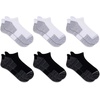 New Balance Unisex Adult Performance Cushioned No Show Socks – 6 & 12 Pairs – Moisture Wicking(White Black Assorted Tab (6 Pairs))