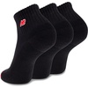 New Balance unisex-adults Men’s and Women’s Patch Logo Ankle Socks – 3 Pairs – Cushioned Moisture Wicking(Black)