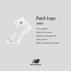New Balance unisex-adults Men’s and Women’s Patch Logo Ankle Socks – 3 Pairs – Cushioned Moisture Wicking(Black)