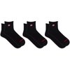 New Balance unisex-adults Men’s and Women’s Patch Logo Ankle Socks – 3 Pairs – Cushioned Moisture Wicking(Black)