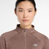 New Balance womens Athletics Heat Grid 1/2 Zip(Earth Shadow Heather)