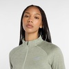 New Balance womens Athletics Heat Grid 1/2 Zip(Garter Snake Heather)