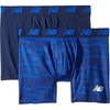 New Balance Mens Premium Performance 6″ Boxer Brief Underwear (Pack of 2)(Pigment Woodgrain/Pigment)