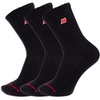 New Balance Unisex Adult Organic Cotton Crew & Mid-crew Socks – 3 Pairs – Arch Support(Black Patch Logo)