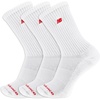 New Balance Unisex Adult Organic Cotton Crew & Mid-crew Socks – 3 Pairs – Arch Support(White Patch Logo)