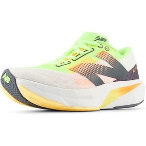 New Balance Men’s FuelCell Rebel V4 Running Shoes | Road Running Shoes(White/Bleached Lime Glo/Hot Mango)