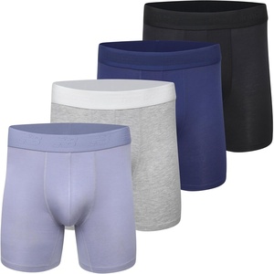 New Balance Men’s Ultra Smooth Microfiber Lightweight Breathable Performance Boxer Brief Underwear (4 Pack)(Indigo/Dusk Shower/Heather Grey/Black)