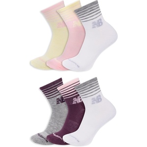 New Balance Unisex Adult Performance Cushioned Ankle Socks – 6 Pairs – Moisture Wicking(Pink Assorted)
