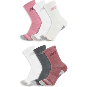New Balance Unisex Adult Performance Cushioned Crew Socks – 6 & 12 Pairs – Moisture Wicking(Pink Assorted)