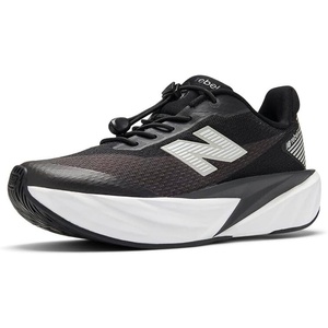 New Balance Unisex-Child FuelCell Rebel Bungee Lace W/Toggle(Black/Nb 103 White)