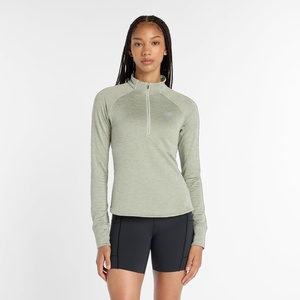 New Balance womens Athletics Heat Grid 1/2 Zip(Garter Snake Heather)