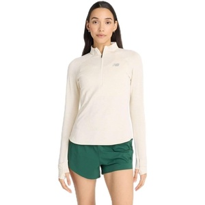 New Balance womens Athletics Heat Grid 1/2 Zip(Linen Heather)