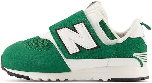 image:imageNew Balance Baby Boys 574 Newb HookandLoop Sneakers Casual ShoesClassic PineWhiteBlack